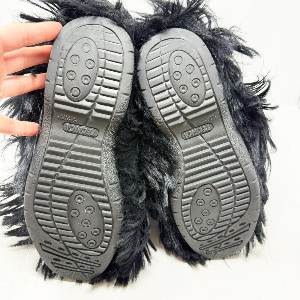 Vintage Tecnica Black Fur Yeti Boots Women' Size 9.5 EUC Pull On Made in Italy - Picture 5 of 10